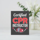 zertifizierter CPR-Instruktor Funny Medical Worker Postkarte (Stehend Vorderseite)