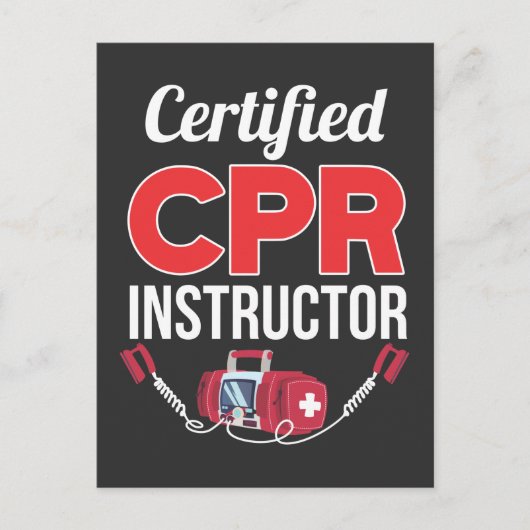 zertifizierter CPR-Instruktor Funny Medical Worker Postkarte (Vorderseite)