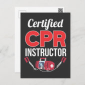 zertifizierter CPR-Lehrer Funny Medical Worker Postkarte (Vorne/Hinten)