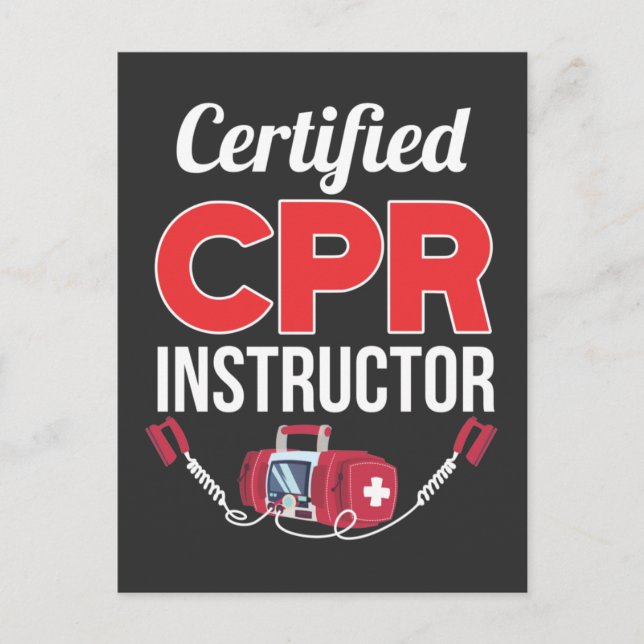 zertifizierter CPR-Lehrer Funny Medical Worker Postkarte (Vorderseite)