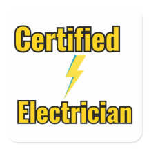 Zertifizierter Elektriker Blitz Sticke