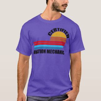 zertifizierter Flugmechaniker vintage retro Jobtit T-Shirt