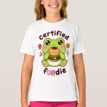 Zertifizierter Foodie Süßer Kawaii Frosch isst Bur