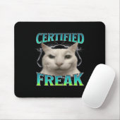 Zertifizierter Freak Funny Cat Meme Alberner Stari Mousepad (Mit Mouse)