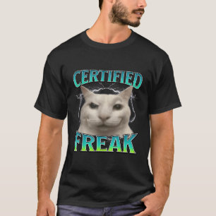 Zertifizierter Freak Funny Cat Meme Alberner Stari T-Shirt