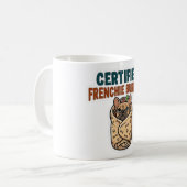 Zertifizierter Frenchie-Burrito-Aufkleber Kaffeetasse (Vorderseite Links)