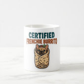 Zertifizierter Frenchie-Burrito-Aufkleber Kaffeetasse (Mittel)