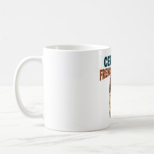 Zertifizierter Frenchie-Burrito-Aufkleber Kaffeetasse (Links)