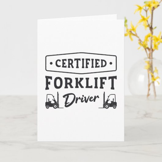 Zertifizierter Gabelstapler Karte (Gelbe Blume)