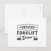 Zertifizierter Gabelstapler Postkarte (Vorne/Hinten)