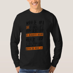 Zertifizierter Gabelstaplerfahrer Vintage-Regel 1 T-Shirt