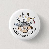 zertifizierter Genius Thinking Cap Funny Cartoon