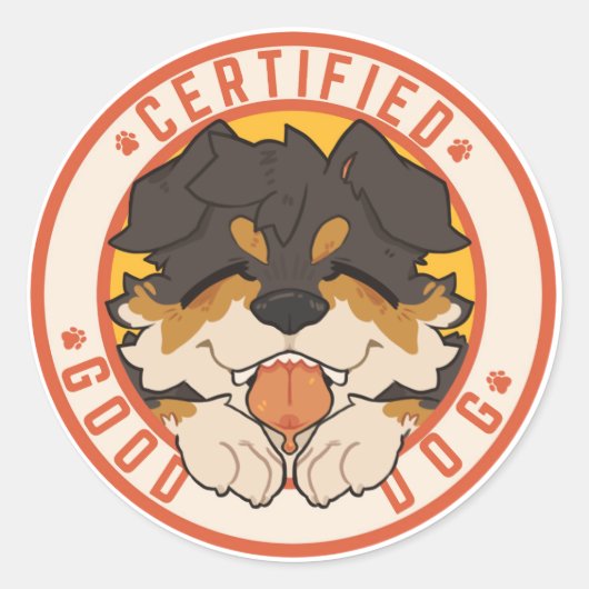 Zertifizierter Good Dog Sticker (Vorderseite)