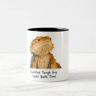 Zertifizierter harter Kerl Bartagamen Kunst Zweifarbige Tasse