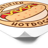 Zertifizierter Hotdogologe Funny Hot Dog Lover Poster (Ecke)