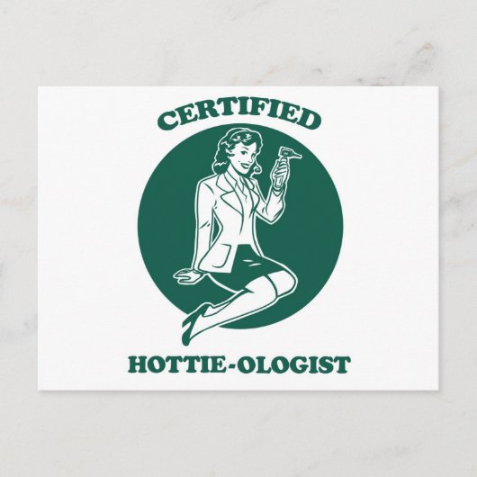 Zertifizierter Hottie-ologe Postkarte (Vorderseite)