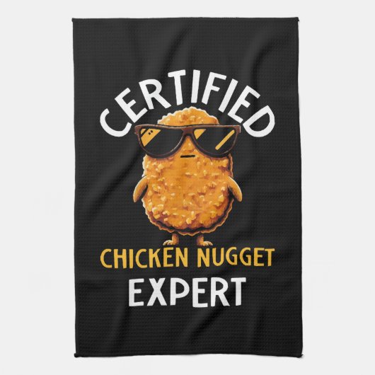 Zertifizierter Hühnchen-Nugget-Experte Geschirrtuch (Vertikal)