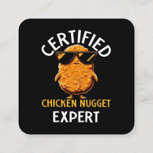 Zertifizierter Hühnchen-Nugget-Experte Quadratische Visitenkarte
