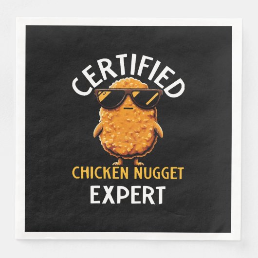 Zertifizierter Hühnchen-Nugget-Experte Serviette (Vorderseite)