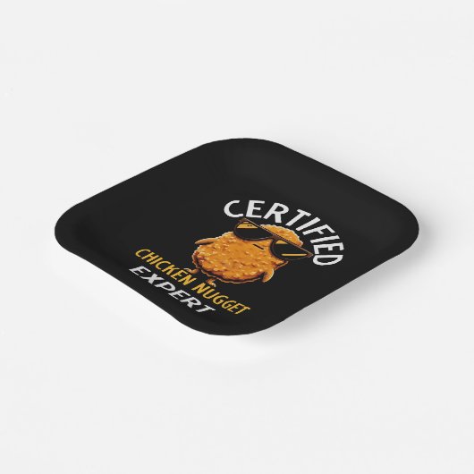 Zertifizierter Hühnernugget-Experte Pappteller (Gewinkelt)