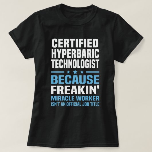 Zertifizierter Hyperbariktechniker T-Shirt (Design vorne)