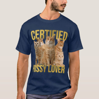 Zertifizierter Katzenliebhaber Wortspiel Pun Parod T-Shirt