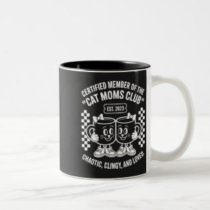 Zertifizierter Katzenmütter Club Chaotisch Anhängl Zweifarbige Tasse