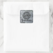 Zertifizierter Klugscheißer 2 Quadratischer Aufkleber (Tasche)