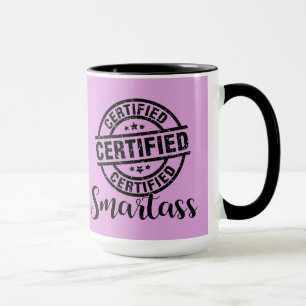 Zertifizierter Klugscheißer Pink Tasse