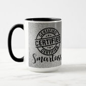 Zertifizierter Klugscheißer Silber Tasse (Links)