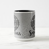Zertifizierter Klugscheißer Silber Tasse (Zentrum)
