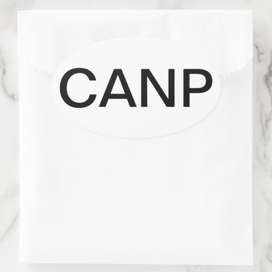 Zertifizierter Krankenpfleger für Erwachsene Ovaler Aufkleber (Tasche)