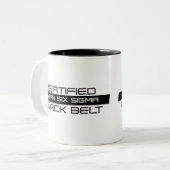 Zertifizierter Lean Six Sigma Black Belt 11oz Zweifarbige Tasse (Vorderseite Links)