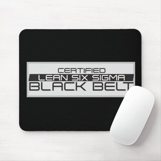 Zertifizierter Lean Six Sigma Black Belt Mousepad (Mit Mouse)