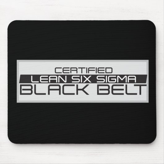 Zertifizierter Lean Six Sigma Black Belt Mousepad (Vorne)