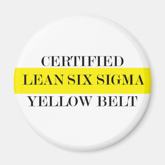 Zertifizierter Lean-Six-Sigma-Gelbgürtel Magnet
