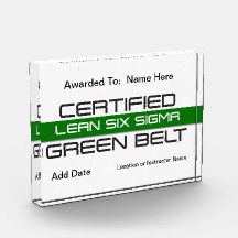 Zertifizierter Lean Six Sigma Green Belt Award