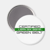 Zertifizierter Lean Six Sigma Green Belt Magnet (Vorderseite/Rückseite)