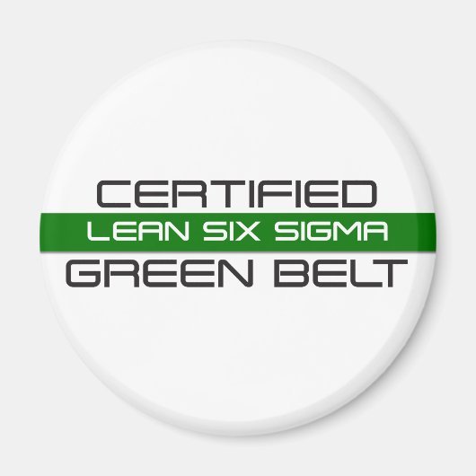 Zertifizierter Lean Six Sigma Green Belt Magnet (Vorne)