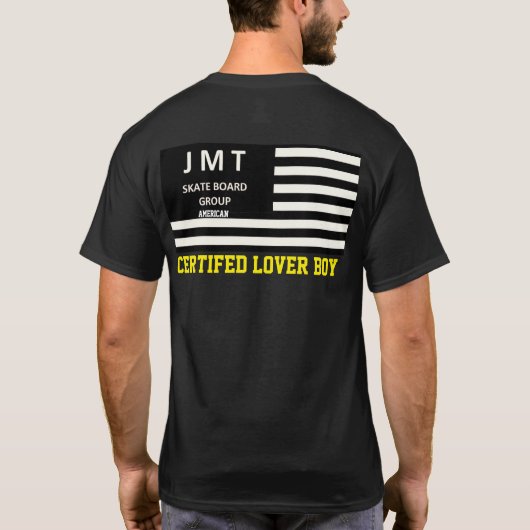 ZERTIFIZIERTER LOVER BOY Basic Dunkel T - Shirt (Rückseite)