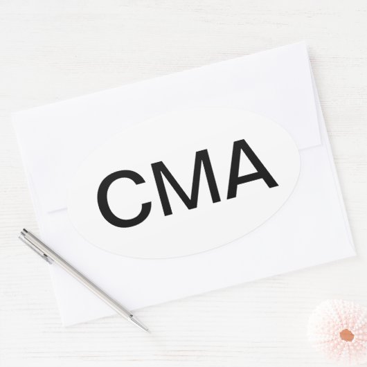 Zertifizierter medizinischer Assistent Ovaler Aufkleber (Umschlag)