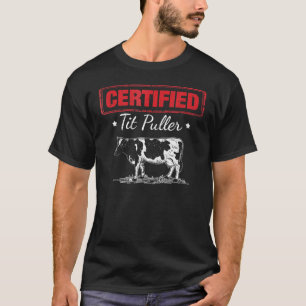 Zertifizierter Melker Bauer Milchkuh T-Shirt