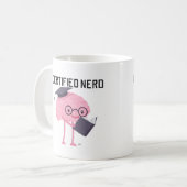 Zertifizierter Nerd Kaffeetasse (Vorderseite Links)