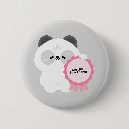 Zertifizierter Niedrigenergie-Panda Button (Vorderseite)