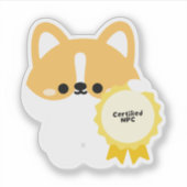 Zertifizierter NPC Corgi Aufkleber (Vorderseite)