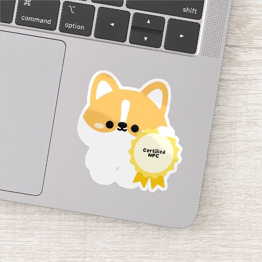 Zertifizierter NPC Corgi Aufkleber (Detail)