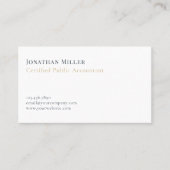 Zertifizierter öffentlicher Wirtschaftsprüfer Einf Visitenkarte (Vorderseite)