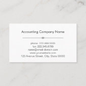 Zertifizierter öffentlicher Wirtschaftsprüfer schl Visitenkarte (Rückseite)