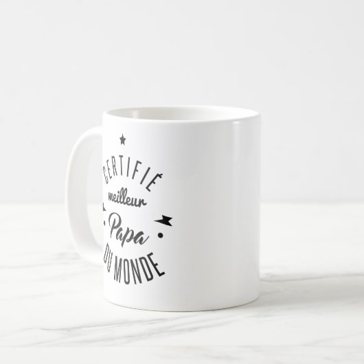 Zertifizierter Papa Kaffeetasse (Vorderseite Links)