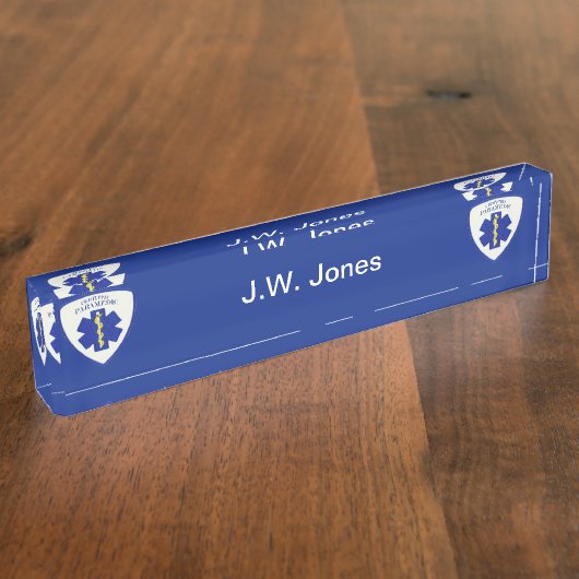 zertifizierter Paramedic Namensplakette (Seite)